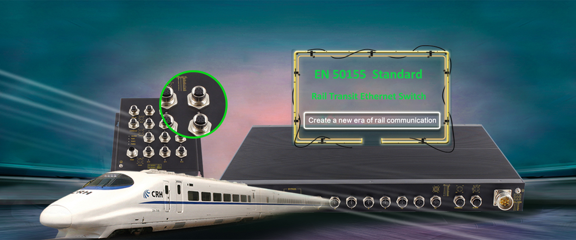 EN 50155 standard Industrial Ethernet Switch specially used for Rail Transit