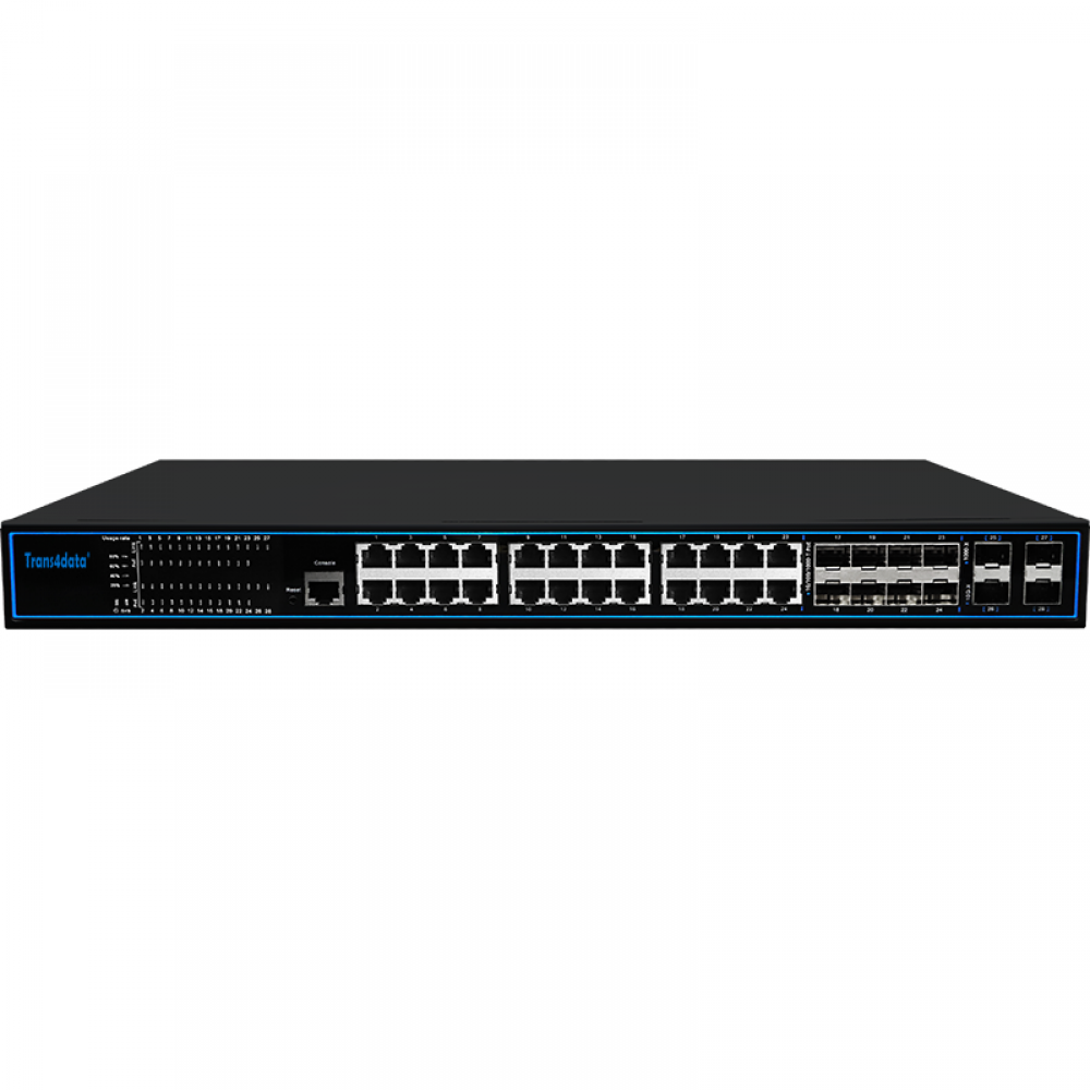 24 ports full gigabit layer 3 managed PoE switch