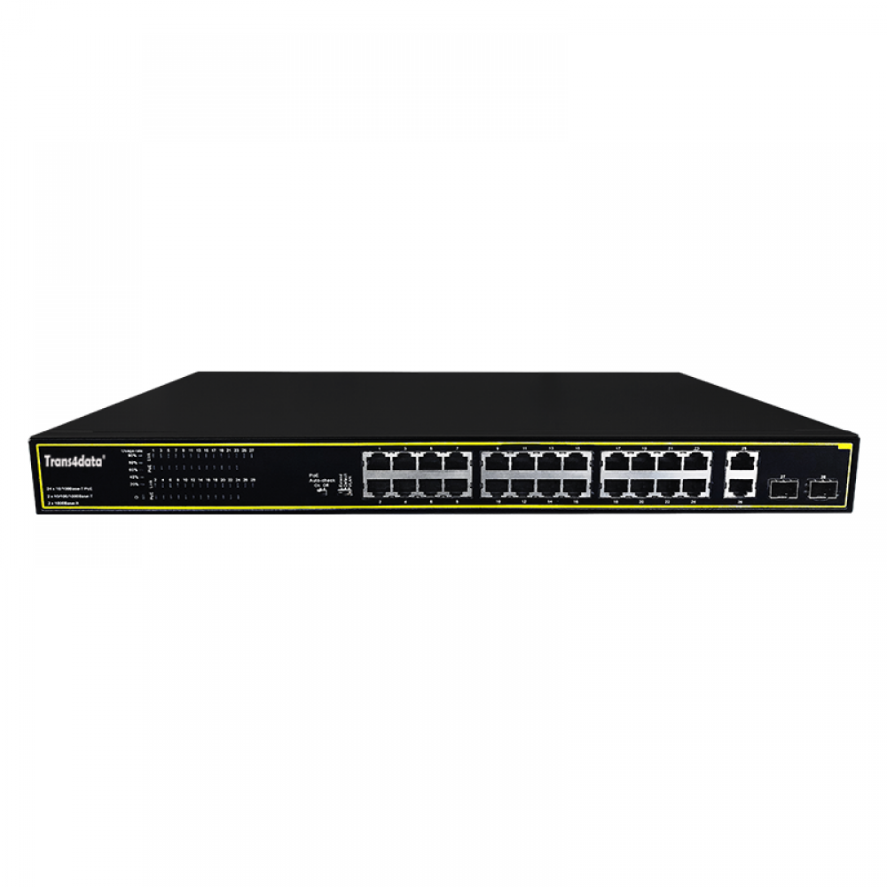 100M 28 ports unmanaged PoE switch