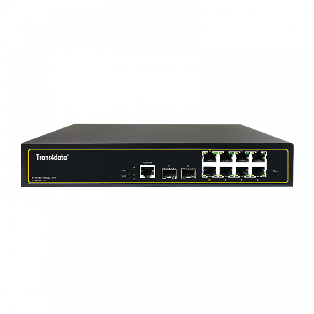 10 ports full gigabit managed PoE switch