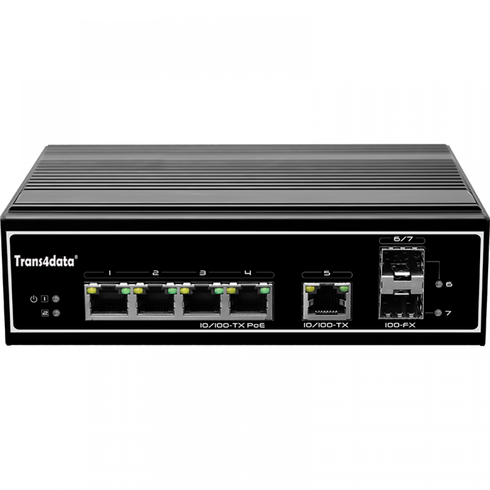 7 ports 100M industrial PoE switch