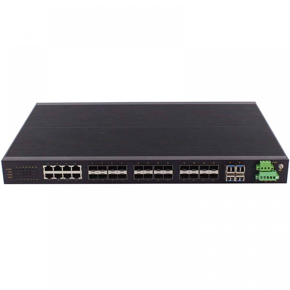 28 ports layer 3 full Gigabit rack-mounted industrial Ethernet switch