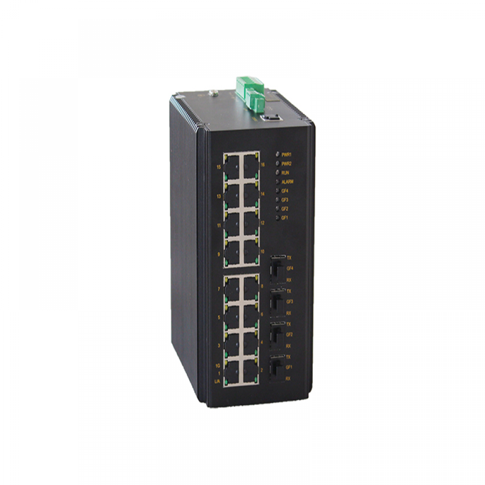 20 ports layer 3 full gigabit Din-rail industrial Ethernet switch