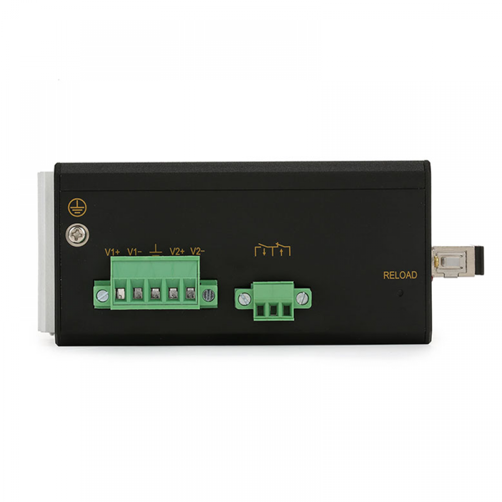 8 ports 10/100M Din-rail mounting unmanaged industrial Ethernet switch with 2x100M FX By-pass ports