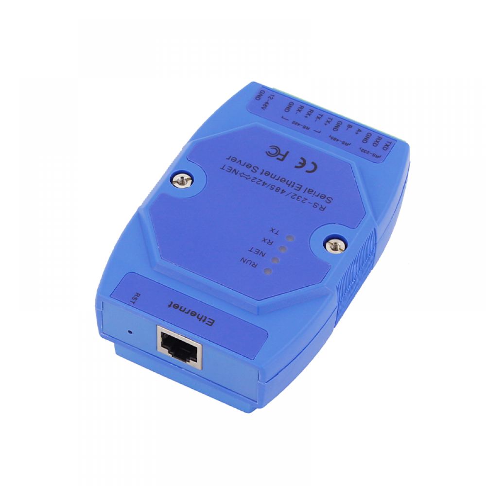 1 ports RS232/RS485/RS422 serial To Ethernet server