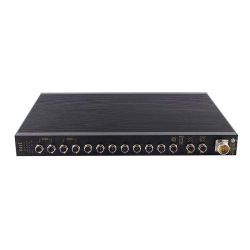 12 full Gigabit M12 ports layer 3 Rack mounting industrial Ethernet switch