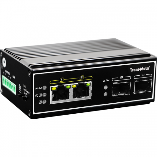 4 ports compact size full gigabit industrial 90W PoE switch